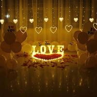 Luces De LED En Forma De Corazón Para Decoración De Habitaciones Boda Y Fiesta Operadas Por Pilas Guirnalda Fairy Para Valentine's Day - details 6