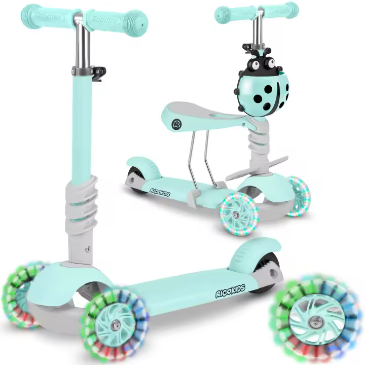 Patinete de 3 ruedas Ricokids Buggy - Menta - 1