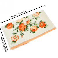Toalla De Rostro Flor Peonía Algodón 100% Hotelera Suave Secado Rápido Tamaño 34x74cm Para Baño - details 6
