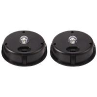 6Pc Solar Powered Replacement Round LED Light Box Solar Battery Box Solar Cells -Ion Battery Charge - details 2