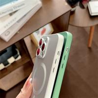 Funda De Teléfono De Lujo Magsafe Con Carga Inalámbrica Para iPhone 15 14 13 12 11 pro Max 15 plus Magnética Mate Protección De Lente Bumper - details 3