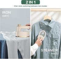 Mini planchadora de vapor para viajes de ropa, planchadora de vapor para viajes, pequeña máquina de planchado de vapor eléctrica para ropa manual portátil, planchadora de vapor para viajes de ropa, necesidades familiares en dormitorios universitarios - details 2