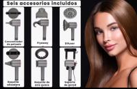 Secador de Pelo Profesional iónico Super Hair Dryer, Diseño Innovador de Ultima generación Sin Aspas, Peso y Tamaño Reducidos, Con Seis Accesorios, incluye soporte de pared, Boquilla Alisadora, Flyaway, Difusor, Boquilla aire suave, Boquilla suave - details 2