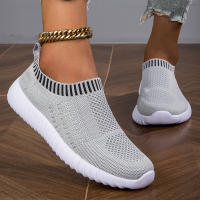 Zapatillas De Mujer Transpirables De Tejido Ligero Y Malla Para Exterior Con Cordones Casual Zapatos De Piso Bajo Estilo Étnico - details 0