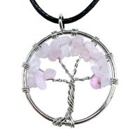 VivaEsencia – Colgante Árbol de la Vida con Cuarzo Rosa Natural | Amor propio, energía femenina y armonía emocional | Diseño espiritual y simbólico ideal para regalar o llevar en rituales de sanación - details 3