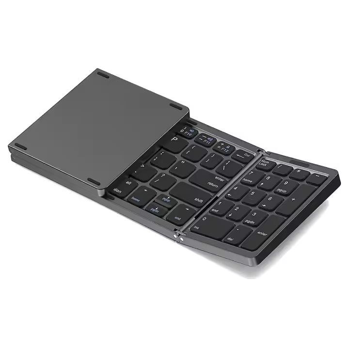 Teclado Inalámbrico Recargable USB Para IOS, Android, Windows PC Portáthil Smartphone-Negro - 1