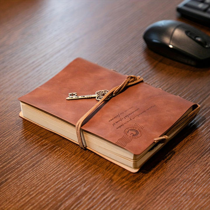 Cuaderno De Antigüedad Con Correa Y Colgante Páginas Internas Desmontables Diario De Nochebuena Cuero PU Estación Escolar