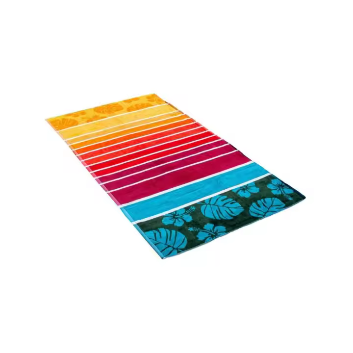 Toalla de playa en Tejido Jacquard, 100% Algodón, Modelo 06519 Hibiscus, Sun&Surf - 1