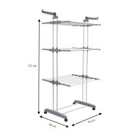LUTODY - Tendedero Vertical Plegable con Ruedas Giratorias - Gran Capacidad - Metálico para Interior y Exterior - details 8