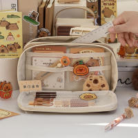 Estuche De Almacenamiento Para Lápices Con 9 Capas Gran Capacidad Bolsa Transparente Con Compartimentos Y Botón Magnético Para Acceso Facil Stationery - details 14