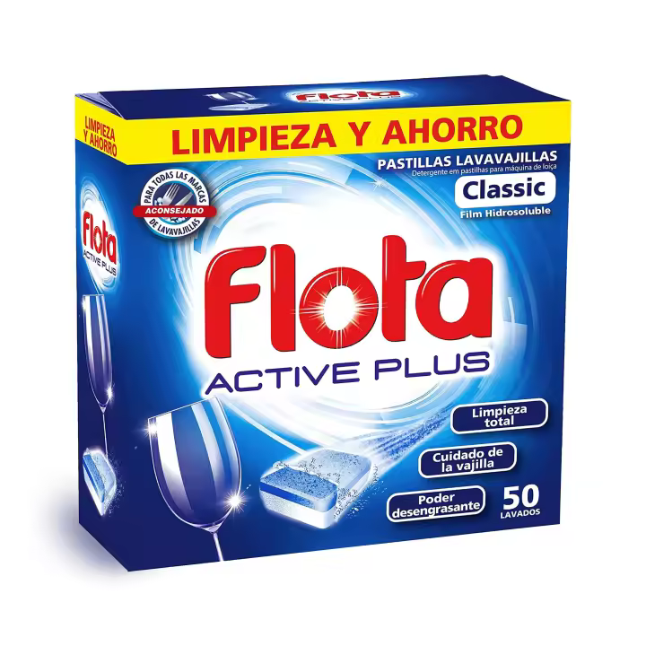 Hostelpak  50 uds  Pastillas lavavajillas máquina  Todo en uno: Limpieza profunda, Brillo y Poder antigrasa - 1