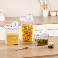 Contenedor De Almacenamiento Airtight Para Detergente De Lavandería 2300ml Con Tapa Caja De Polvo De Detergente Sellado Etiquetas Incluidas Para Alimentos Y Químicos - details 8