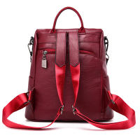 Mochila De Cuero antirrobo para mujer, bolso de de de hombro vintage, mochila viaje alta capacidad, - details 13