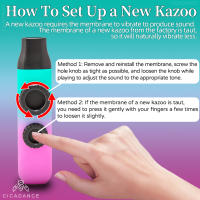 Kazoo Doble Agujero Para Acompañamiento Con Ukulele Guitarra Violín Instrumento Musical Portátil Regalos De Navidad - details 6