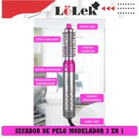 💨 Secador de Pelo LoLek – 1000W, Cepillo y Peine Intercambiable, 3 Niveles de Temperatura, Cable Giratorio – Secado Rápido y Peinado Profesional, Ideal para Alisar, Dar Volumen y Moldear con Facilidad 💖🔥 - details 2