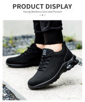 Zapatos De Seguridad Con Suela De Air Cushion Para Hombre Y Mujer Antipinchazos Transpirables Con Punta De Acero Zapatillas De Trabajo Protección Respirables Talla Verdadera - details 6