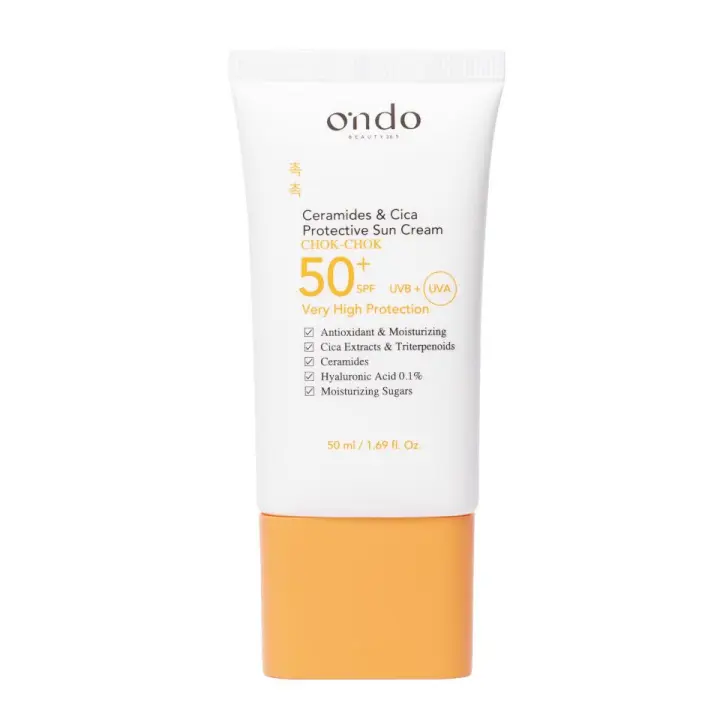 Ondo Beauty 36.5 - CERAMIDE & CICA PROTECTIVE SUN CREAM - Un protector solar SPF 50+ antioxidante en formato crema formulado con ceramidas y cica, para una piel altamente protegida e hidratada. - 50ML - 1