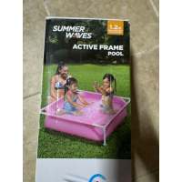 Piscina infantil SOLMAR para mascotas y niños 122x122x30,5 cm rosa | Tubular fácil montaje y desmontable - details 3