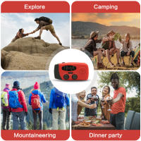 Radio De Emergencia Recargable 2000 mAh Con Luces LED Y Carga USB Solar Radio FM/AM Portátil Para Exteriores Y Viajes - details 2