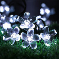Luz De Cadena Solar De Faeira Sakura Con Flores De Cerezo LED 5/7/12/22M Para Decoración De Jardín Boda Fiesta Navidad Al Aire Libre - details 8