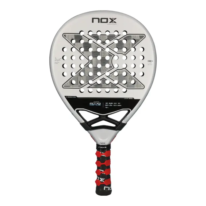 Pala de padel - NOX AT10 GENIUS 18K BY AGUSTÍN TAPIA 2024 - La pala de Agustín Tapia con forma de lágrima hecha con núcleo multicapa y las caras de Carbon Alum 18K. Un superventas! - 1