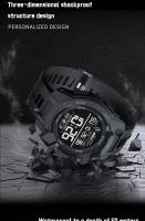 Reloj Deportivo SMAEL Para Hombres Multifuncional Con Alarma Pantalla De Silicona Azul Luz De Alarma Digital Reloj De Pulsera Joven - details 5