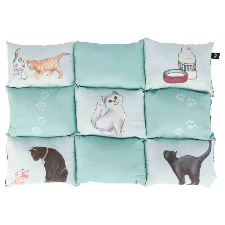 Trixie Colchoneta Patchwork para Gatos - Acolchado de Alta Calidad y Motivos Duraderos - 1