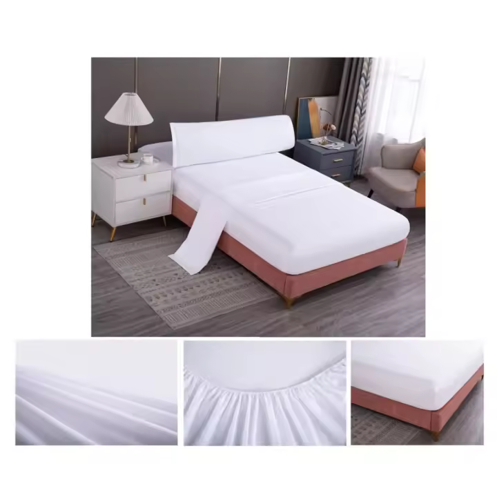 Juego de Sábana UNISEX colores lisos acabado de gran suavidad y no hacen bolas medidas 90 cm 105 cm 135cm 150 cm - 1