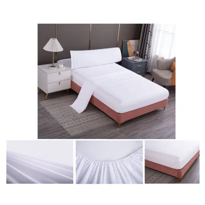 Juego de Sábana UNISEX colores lisos acabado de gran suavidad y no hacen bolas medidas 90 cm 105 cm 135cm 150 cm - 1