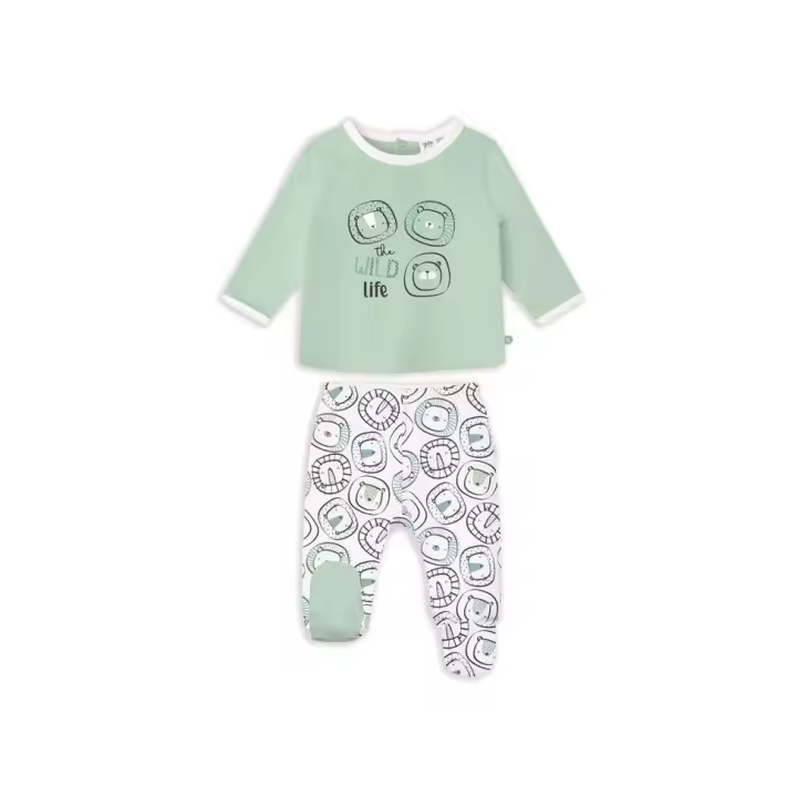 Conjunto Recién Nacido Yatsi - Camiseta y Polaina de Algodón - 1