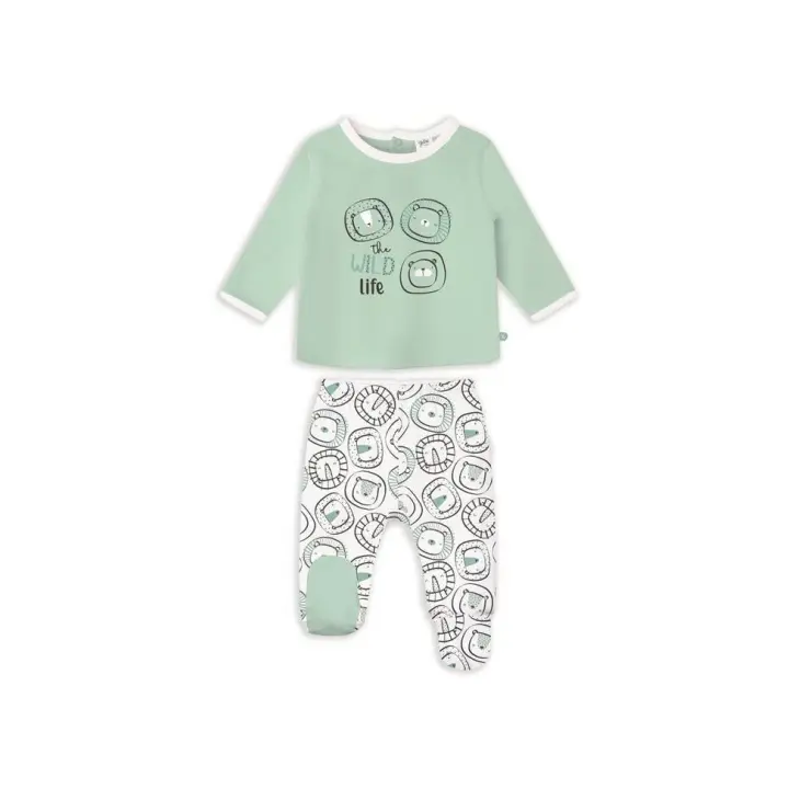Conjunto Recién Nacido Yatsi - Camiseta y Polaina de Algodón - 1