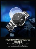 Reloj De Cuarzo Para Hombre RUIGE Acero Inoxidable Impermeable Con Calendario Y Luz Nocturna Estilo Versátil Moda B2-2 - details 4