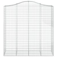 vidaXL Cesta gaviones forma arco hierro galvanizado 200x50x200/220 cm - details 2