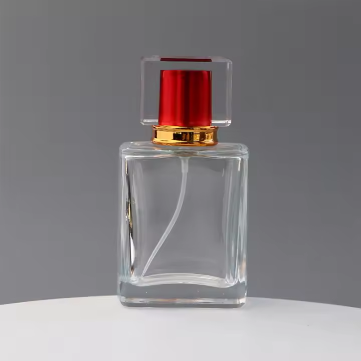 Botella De Perfume Vacía De Vidrio Transparente 50ml Reemplazo Para Viajes Pack De 1 Botella De Cosméticos De Alta Gama - 1
