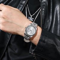 Reloj De Cuarzo Para Hombre De Marca Top Calidad Acero Completo Reloj De Pulsera De Lujo Moda Y Casual Sin Resistencia Al Agua - details 5
