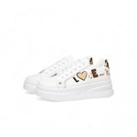 Zapatillas Sneakers mujer blancas diseño de leopardo animal print lhd-115 zapatillas con plataforma diseño LOVE moda otoño invierno - details 4