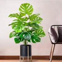Planta Artificial De Monstera 60-100cm (39.4 Pulgadas) Árbol De Palma Falso Hoja De Tortuga Verde Para Decoración De Hogar Jardín Habitación Oficina - details 17