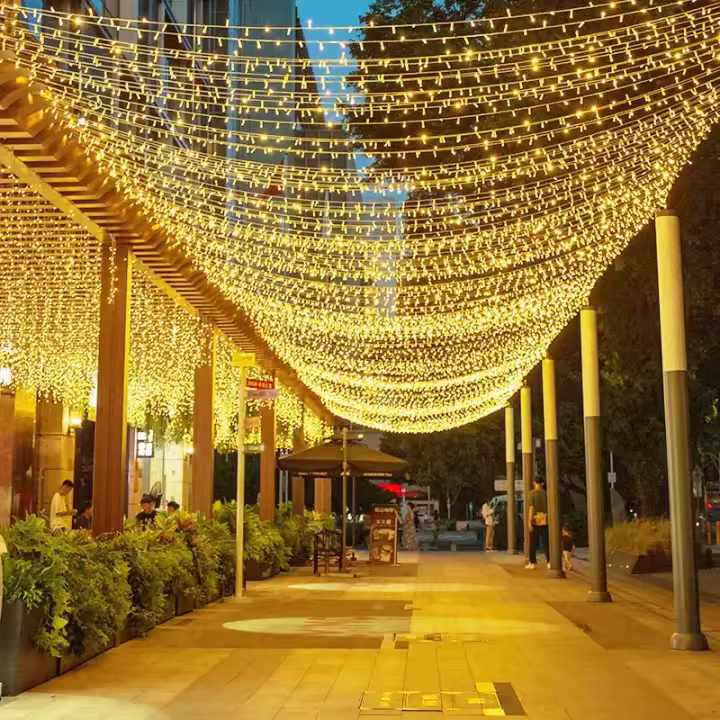 Luces De Navidad De Cadena 10m 20m Con Enchufe Guirnalda De Hadas LED Para Decoración De Hogar Árbol De Navidad Boda Fiesta - 1