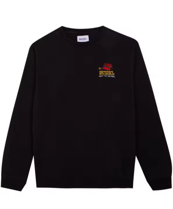 Sudaderas Bessel Get To Work Crewneck Black para hombre en color negro - 1