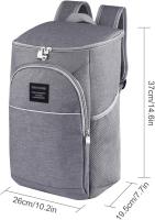 Mochipa Térmica aislada, mochila de aldía de gran capacidad con refrigerador, mochipa impermeable aislada a prueba de fugas, color Gris - details 1