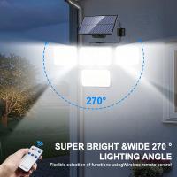 Luces Solares Exteriores Con Sensor De Movimiento 4 Cabezas Luz De Pared Remota Impermeable Para Iluminación De Callejeras Patio Jardín Garage - details 11