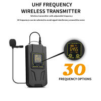 Micrófono Lavalier Inalámbrico UHF Doble Con 30 Canales Selección 30m Rango Para Grabación En Directo Cámara DSLR Y Teléfono Entrevista - details 2