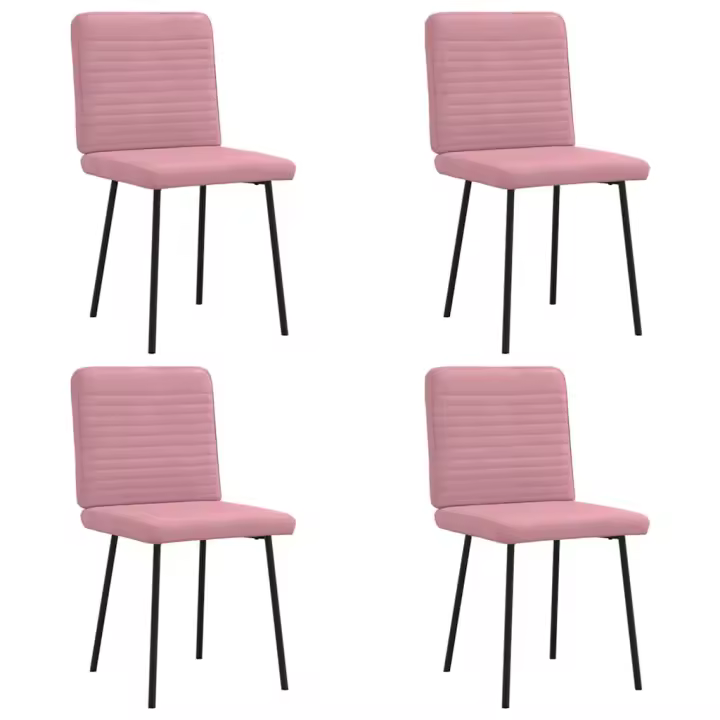 vidaXL Sillas de comedor 4 unidades terciopelo en color Negro/Crema/Amarillo y más | cómodas modernas ergonómicas para comedor cocina salón hogar - 1