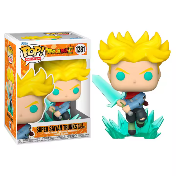 Funko Pop! Animation: DBS - Super Saiyan Trunks with Sword - Dragon Ball Super - Figura de Vinilo Coleccionable - Idea de Regalo- Mercancia Oficial - Juguetes para Niños y Adultos - Anime Fans - MR POPYE - 1