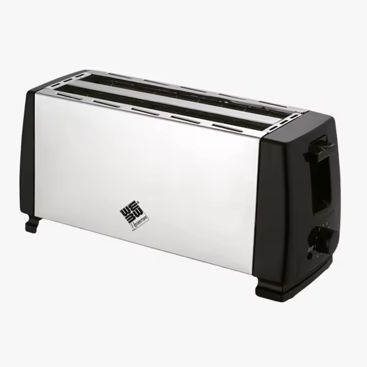 Tostador de Acero Inoxidable para 4 Rebanadas – Calentamiento Rápido, 6 Niveles de Tostado y Botón de Parada - 1