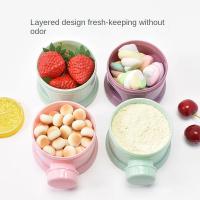 Caja de almacenamiento de leche de fórmula para bebé, dispensador portátil de leche en polvo para niños pequeños, contenedor de alimentos, caja de aperitivos, 3 piezas/4 piezas - details 1