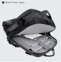 Bolsa para portátil de 17 pulgadas para hombre, mochila Extensible de viaje de negocios con puerto de carga USB y diseño impermeable de gran capacidad, 36-55L - details 6