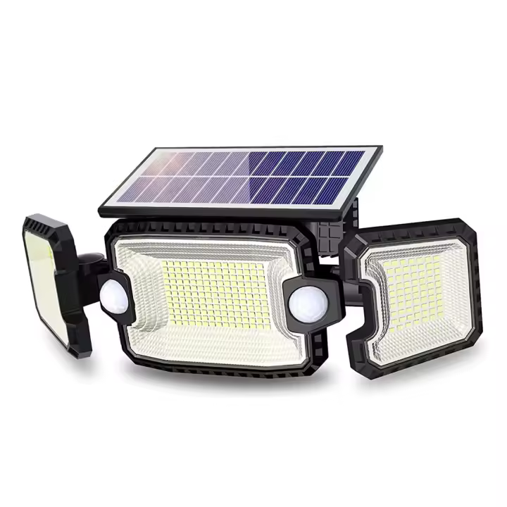 Luz Solar Outdoor IP65 Impermeable Faro de Seguridad Ajustable para Jardín, Yardín, Garaje con Sensores de Movimiento 7300LM LED - 1