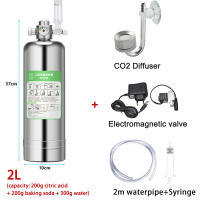 Generador De CO2 Para Acuario 1L 2L Sistema De Generador De Cilindro CO2 Inyección De Agua En Acero Inoxidable Con Medidor De Burbujas Para Plantas Acuáticas - details 7