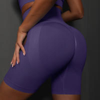 Shorts De Yoga Para Mujer Deporte Cortas De Cintura Alta Sin Costuras Para Gimnasio Y Ciclismo Elevador De Glúteos Fitness - details 23
